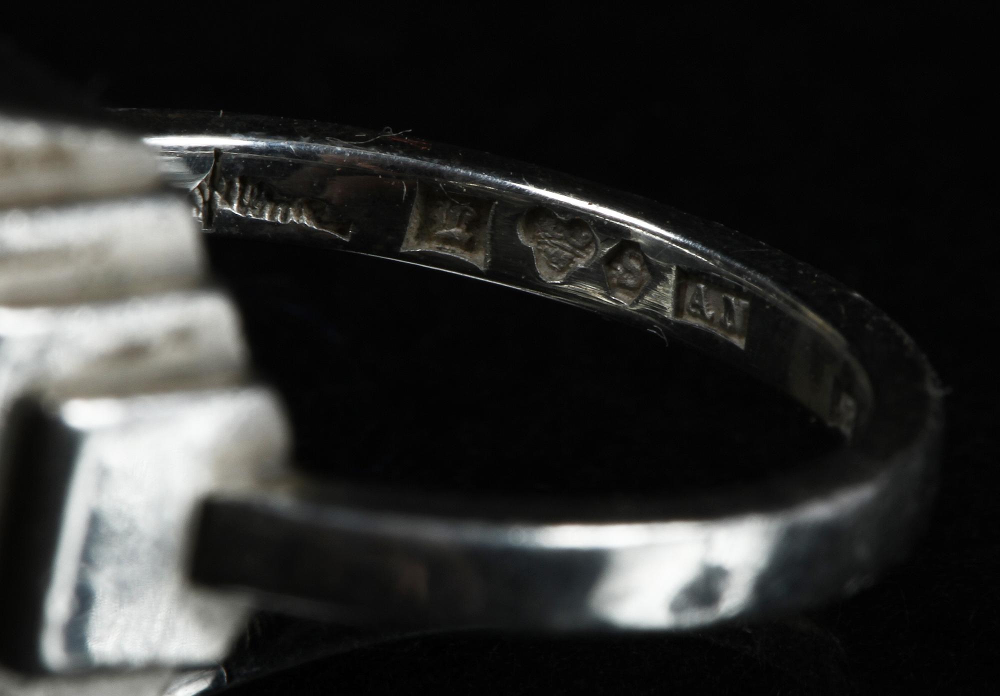 RING, silver, Wiwen Nilsson, Lund, 1947.
