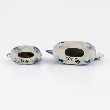 Timo Sarvimäki, figurines, 2 st, Rörstrand Sweden.