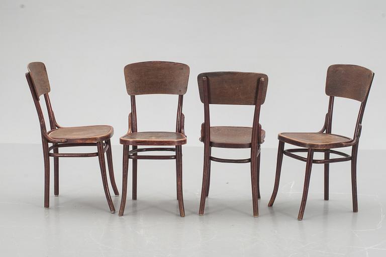 STOLAR, 4 st, Thonet, 1900-talets början, märkta.