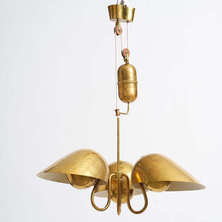 Carl-Axel Acking, taklampa, modell "958", Bröderna Malmströms Metallvarufabrik, Malmö, 1940-tal.