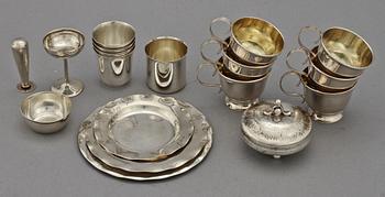 PARTI SILVER, 18 delar, 1900-tal. Vikt 610 g.