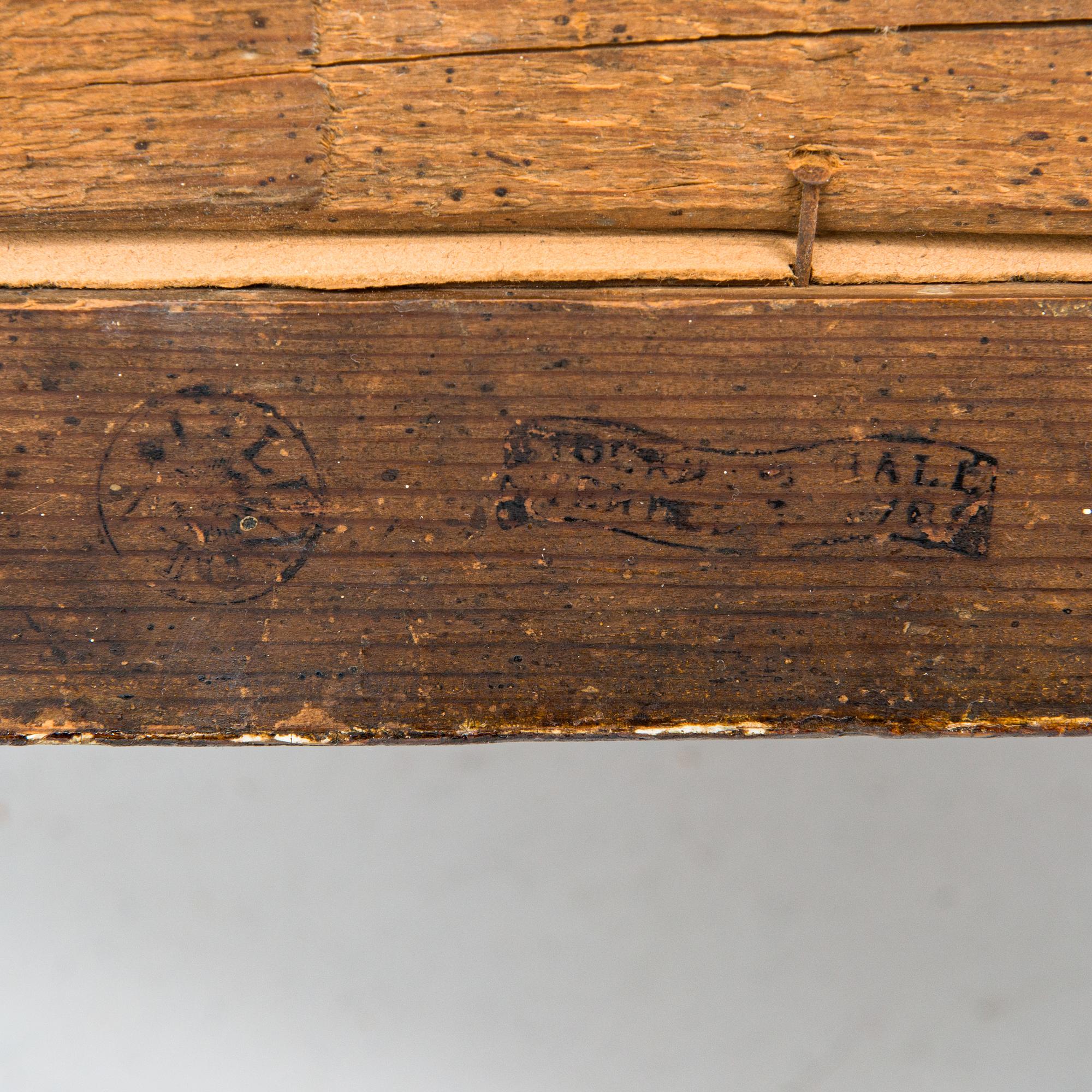 Peili, Kustavilainen, signeerattu Lago Lundén, Tukholman hallileima 1782.