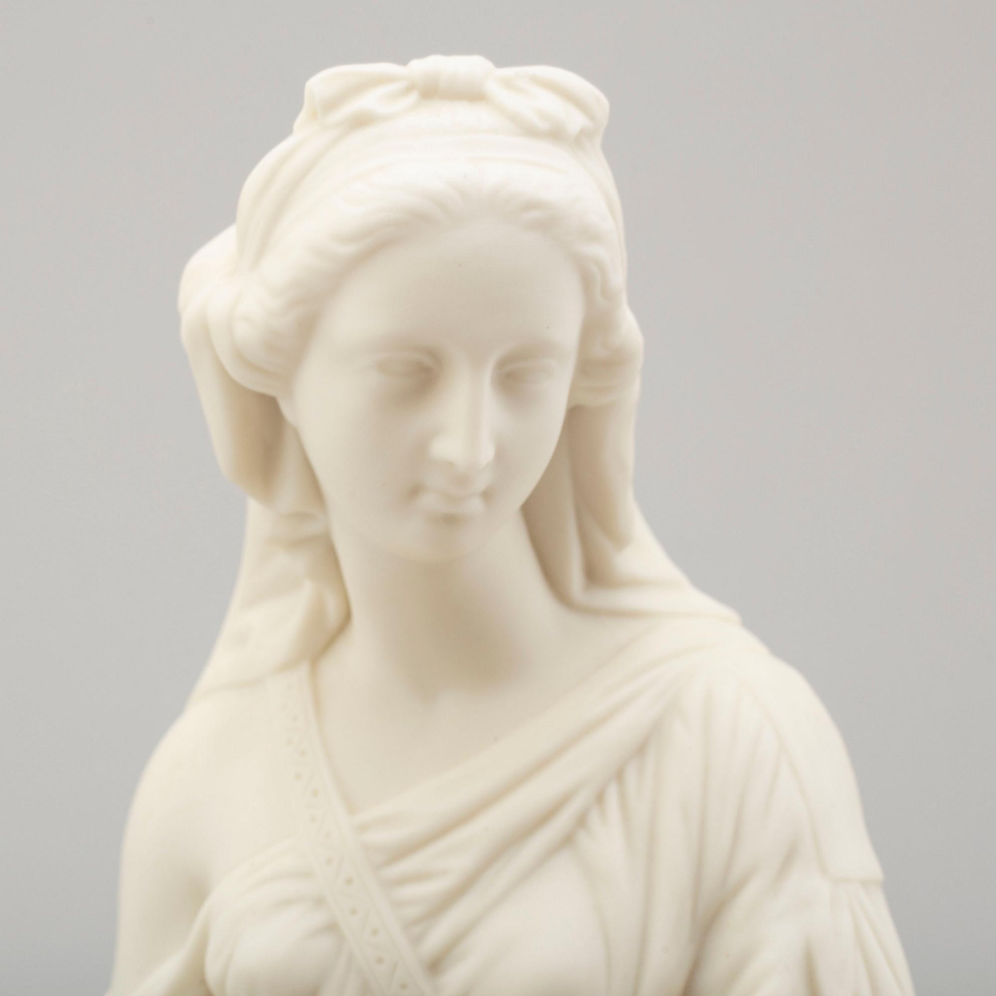 A late 19th century parian 'Ruth' sculpture.