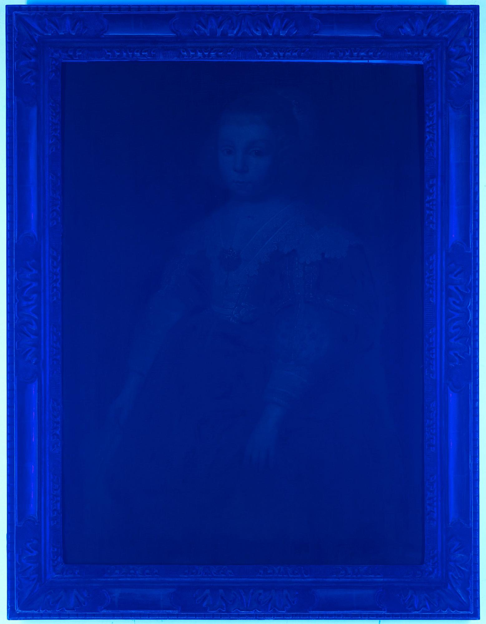 Michiel Jansz. van Mierevelt Circle of, Girl in velvet dress with lace, holding a feather.