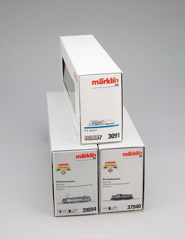 PARTI LOK, Märklin H0 37940, 39894 och 3091. 1900/2000-tal.