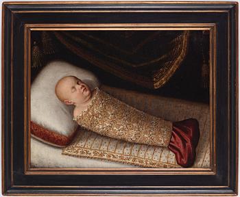 Jacopo Ligozzi Attributed to, Possible portrait of Leopoldo de’ Medici (1617-1675) in swaddling.