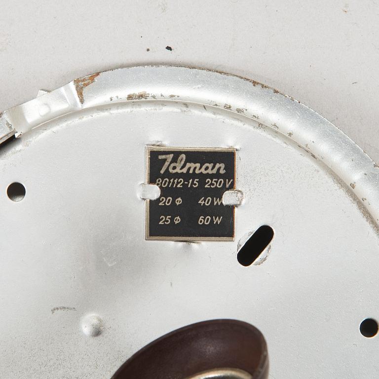 Taklampor, ett par, modell 80116, Idman 1900-talets mitt.