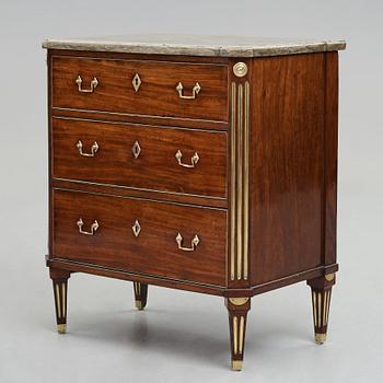 A late Gustavian late 18th century commode attributed to Carl Diedric Fick (master in Stockholm 1776-1806).
