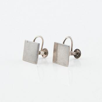 Wiwen Nilsson, earrings, a pair, silver, Lund, 1958.
