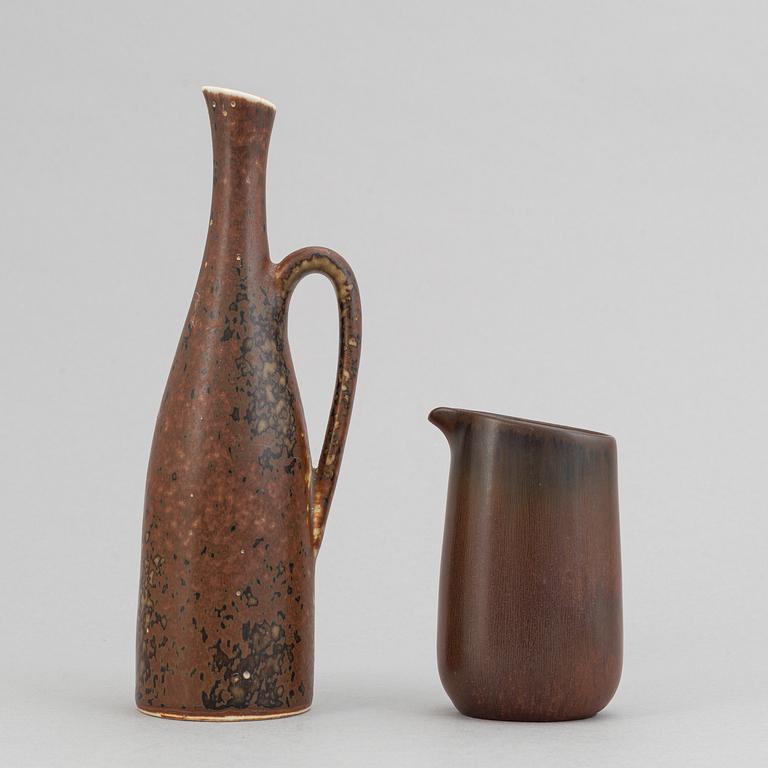 Carl-Harry Stålhane, a set of three stoneware jugs, two vases and five bowls, Rörstrand och Designhuset.