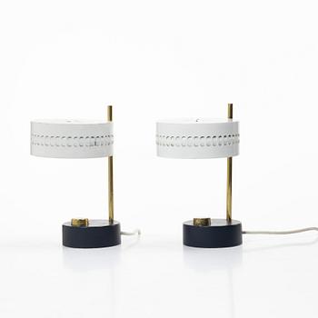 A påair of table lamps, probably France, 1950s.