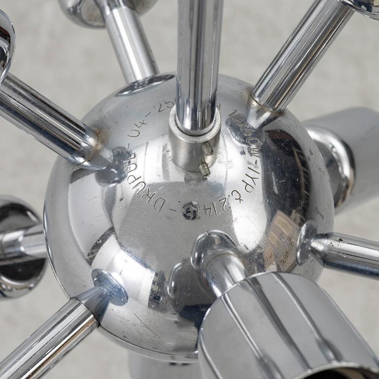 Ceiling lamp, Sputnik model 21416, probably Poland, second half of the 20th century.