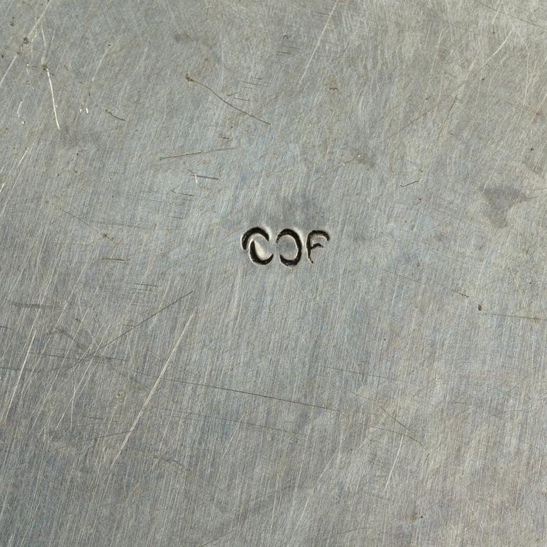 Eight coasters, silver 900, 20th century.