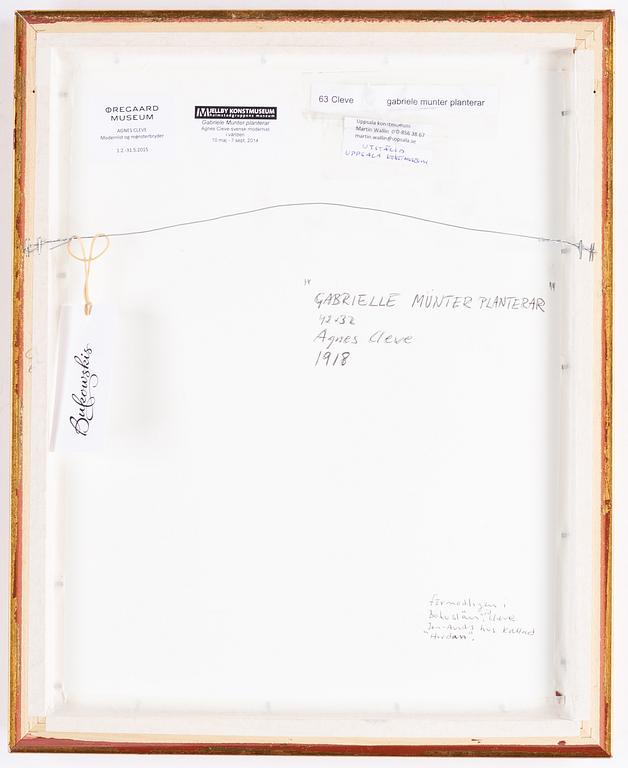 Agnes Cleve, mixed media on paper, signed.