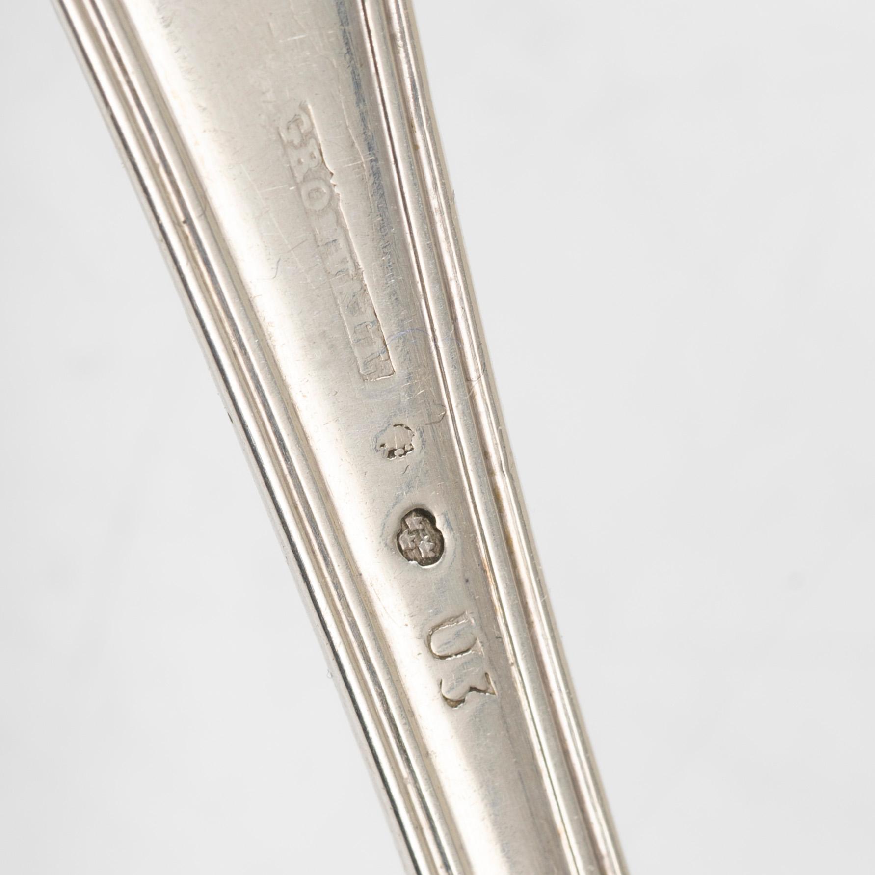 Johan Petter Grönvall, Matskedar, 6 st samt såssked, Stockholm 1826-1827.