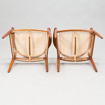 Hans J Wegner, Karmstolar, 6 st, "The Round Chair", Johannes Hansen Möbelsnedkeri, Danmark, 1950-tal.
