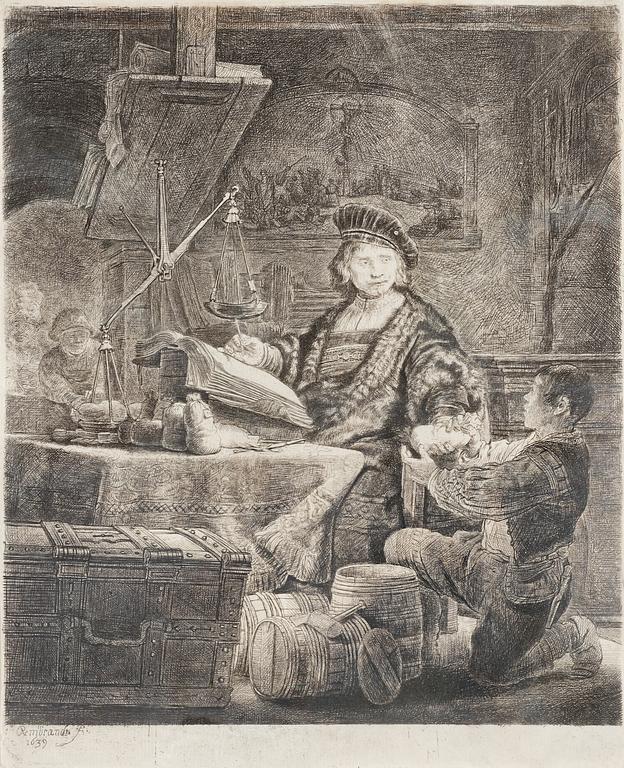 Rembrandt Harmensz van Rijn, "Jan Uytenbogaert, the goldweigher".