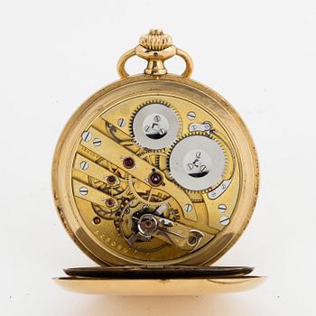 IWC, pocketwatch, 51.5 mm, hunting case.