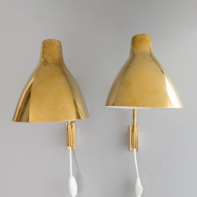 LISA JOHANSSON-PAPE, a pair of mid-20th century '3055' wall lights for Stockmann Orno. Finland.