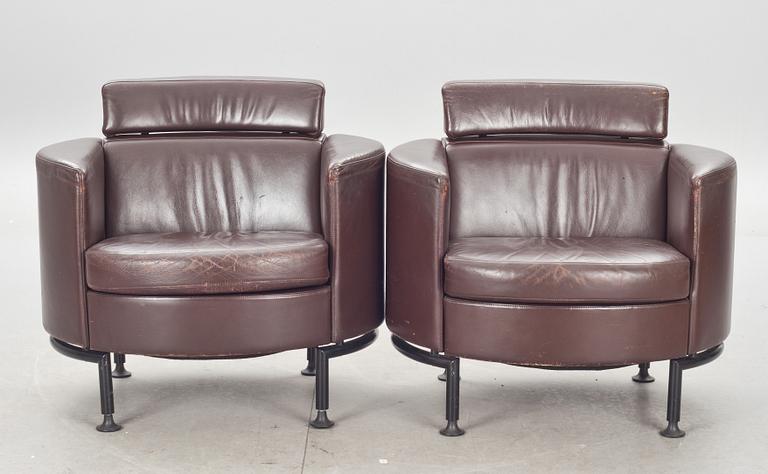 FÅTÖLJER, ett par, Karl-Erik Ekselius, JOC, Vetlanda, 1900-talets andra hälft.