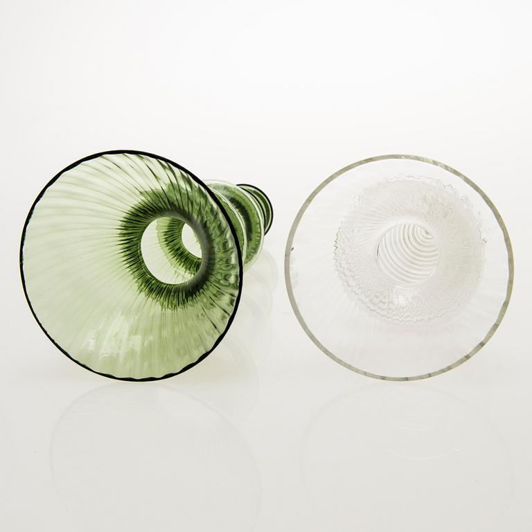 NANNY STILL Two Neptuna Glass Sculptures by Riihimäen Lasi Oy 1965-1966.