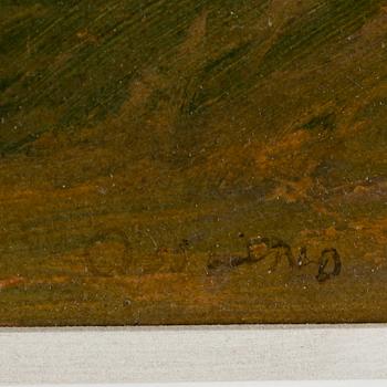 HELMER OSSLUND, Oil on paper-panel, signed.