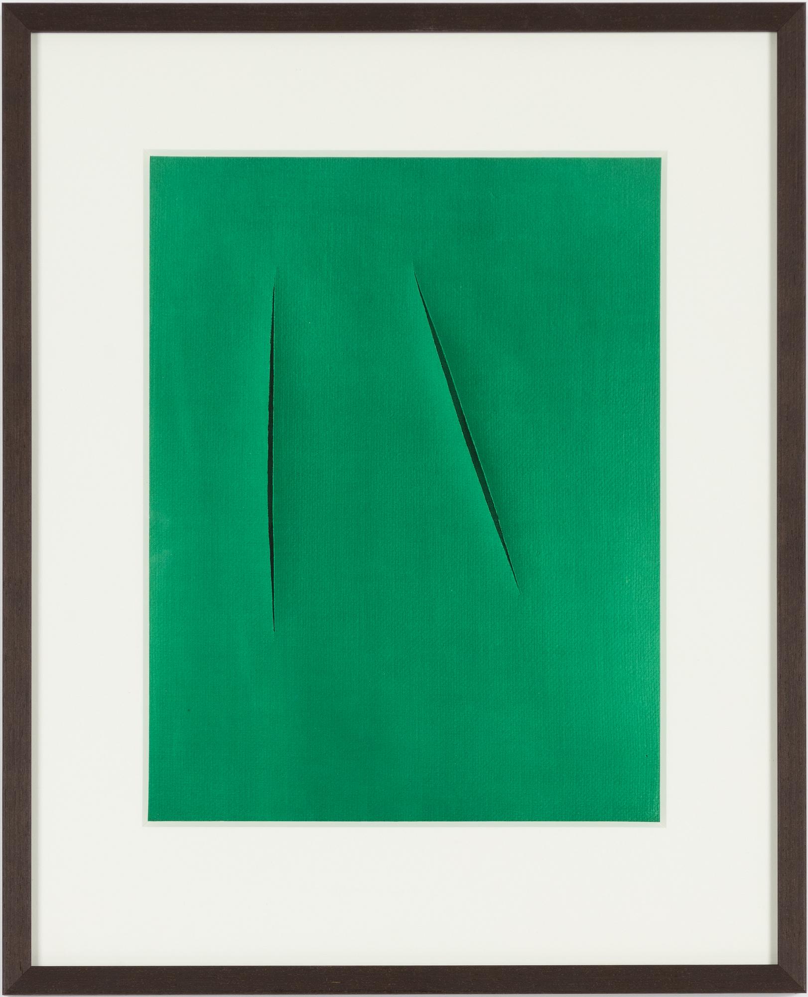 Lucio Fontana, efter, Concetto Spaziale (from XXe Siècle).