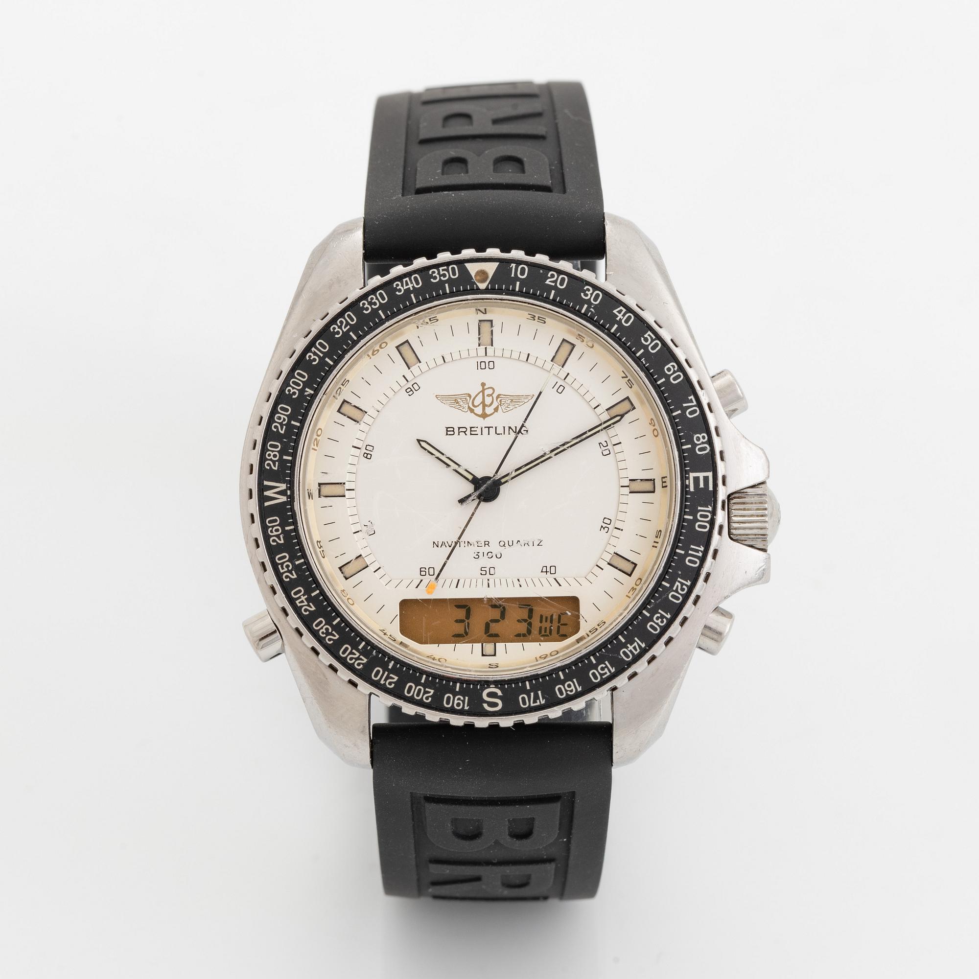Breitling Pluton Navitimer 3100 wristwatch 41 5 mm. Bukowskis