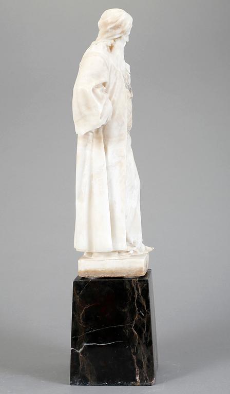 SKULPTUR, alabaster, omkring sekelskiftet 1900.