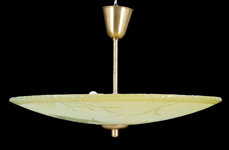 TAKPLAFOND, 1900-talets mitt, troligen Orrefors. D 63.