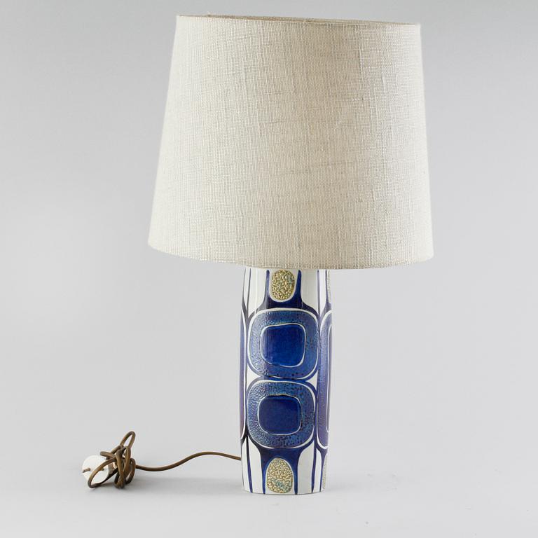 A ceramic table lamp by Inge-Lise Koefoed, Denmark, 1960s.