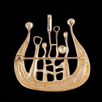 HÄNGE / BROSCH, 18k guld, Robbert, Trosa, 1993. Vikt 14g.