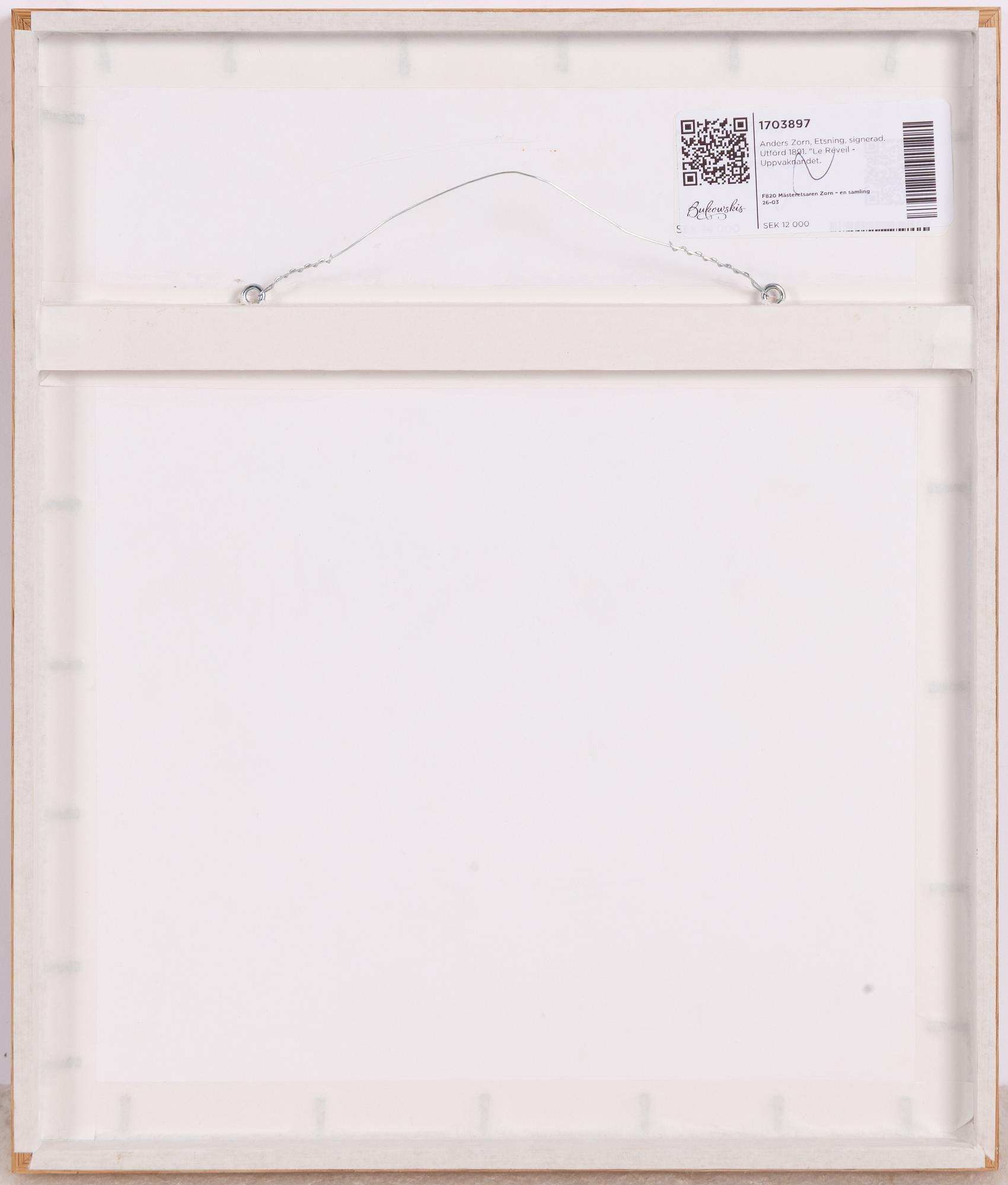 Anders Zorn, "Le Réveil - Uppvaknandet".