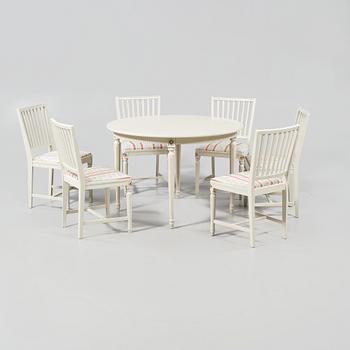 MATGRUPP, 7 delar, gustaviansk stil, 1900-talets andra hälft.