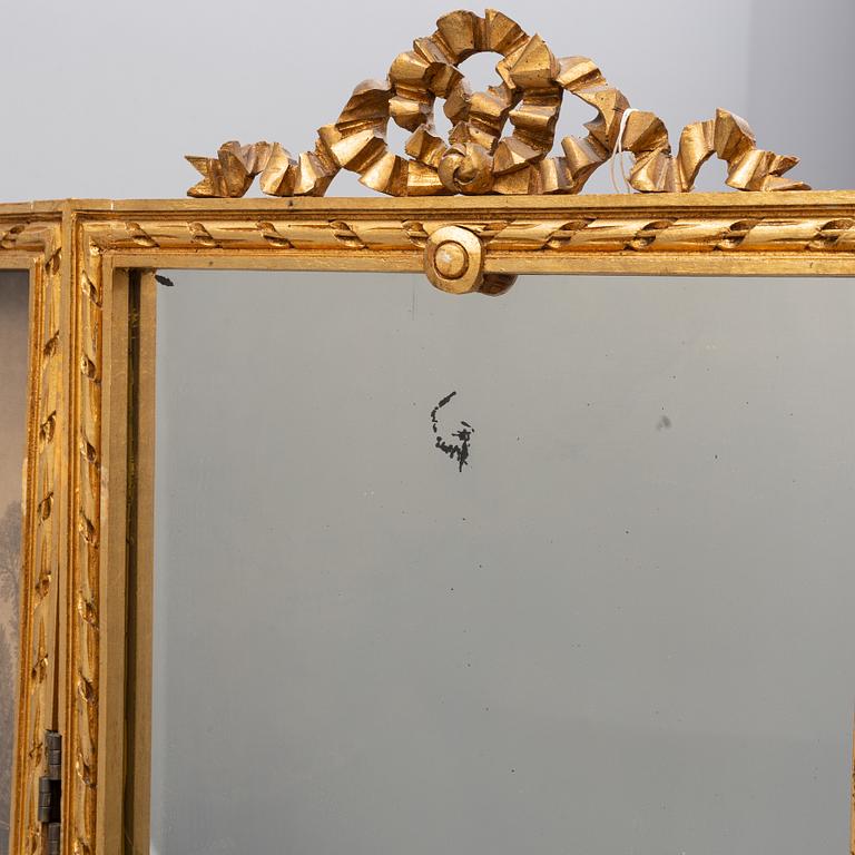 A gustavian style folding screen, first half of the 20th century.