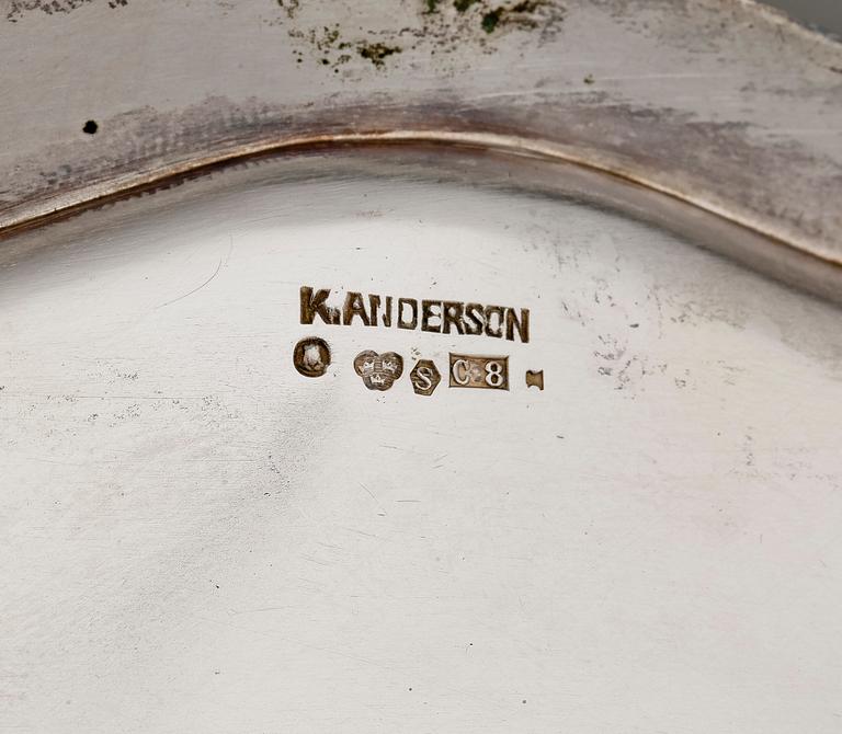 FAT, 6 st, silver, bla K. Anderson och JE Torsk. Mest 1900-tal. Totalvikt ca 3200 gram.