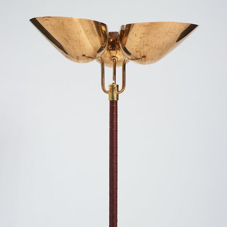 Carl-Axel Acking, a rare model "2645" floor lamp, Bröderna Malmströms metallvarufabrik, Sweden 1940-50s.