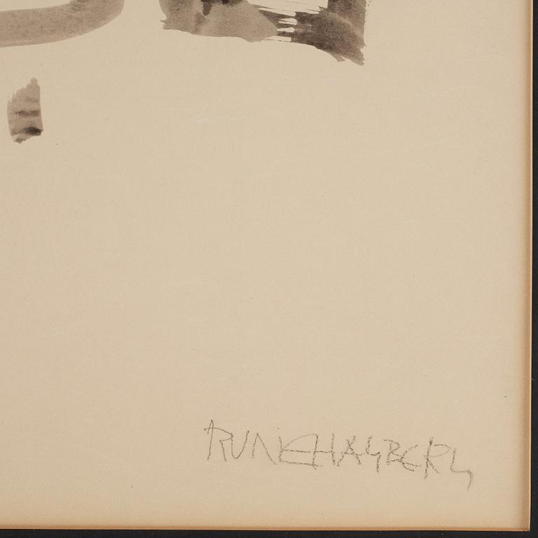RUNE HAGBERG, tusch, signerad Rune Hagberg.