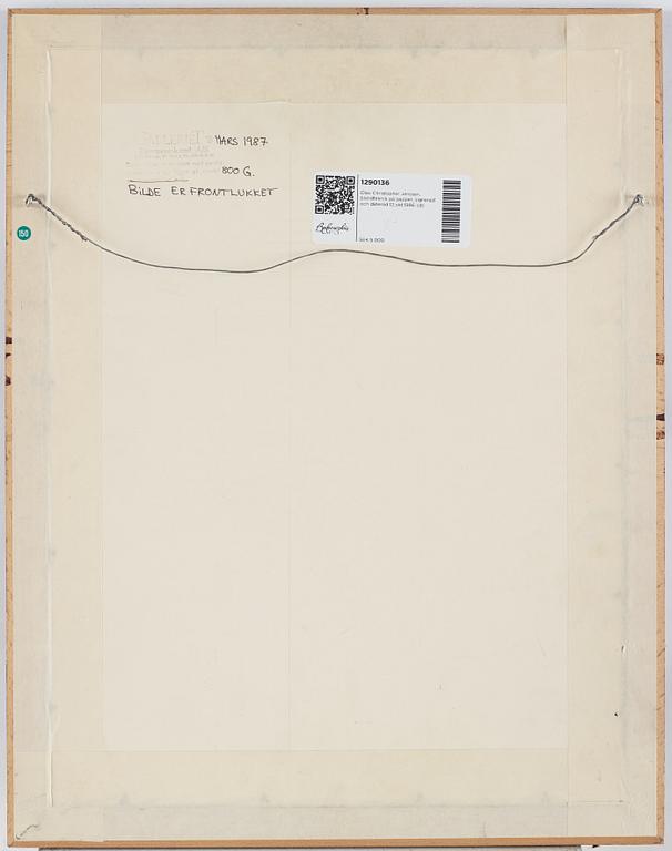 Olav Christopher Jenssen, mixed media on paper, signed and dated 12.okt.1986.