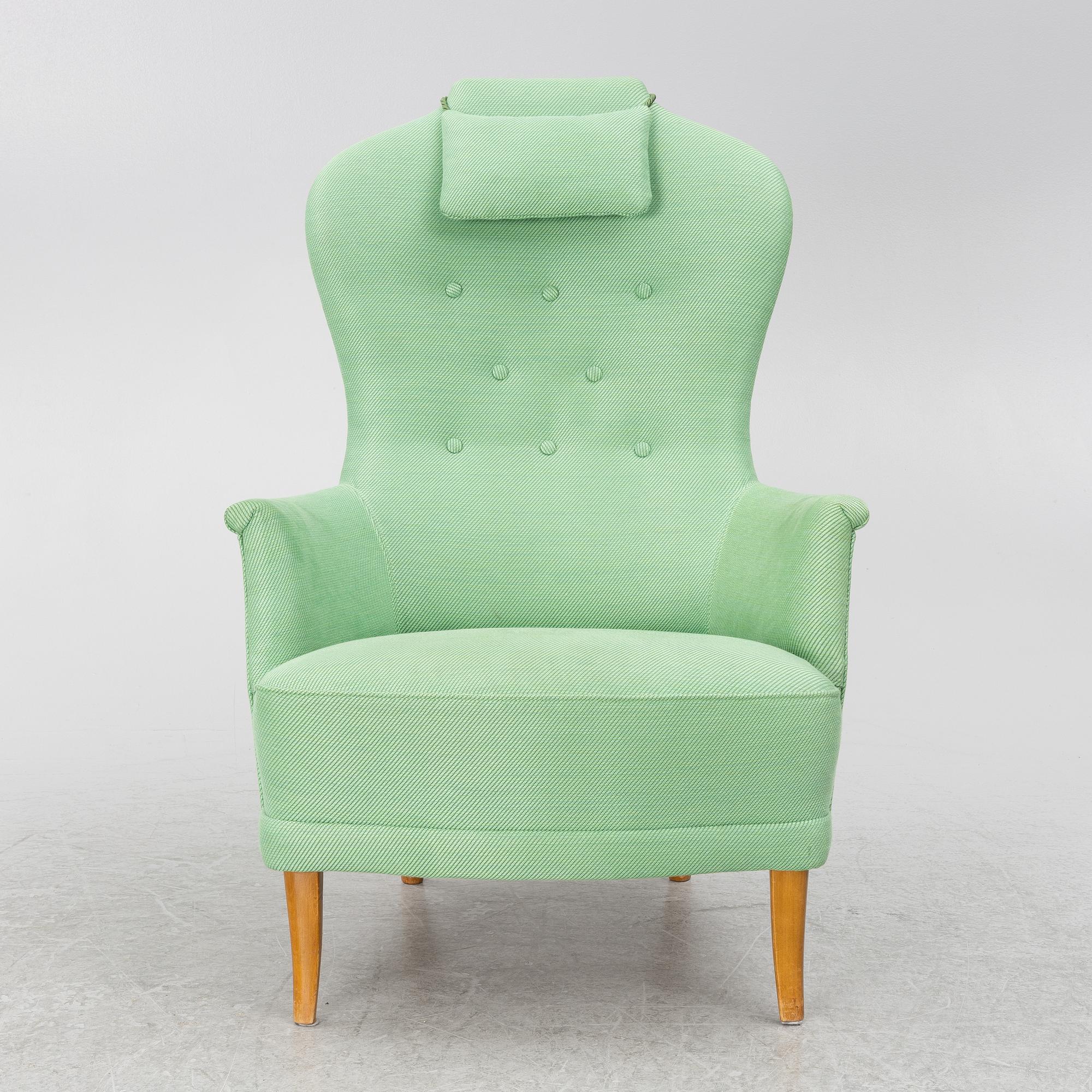 Carl Malmsten, a 'Farmor' armchair, OH Sjögren, late 20th century.