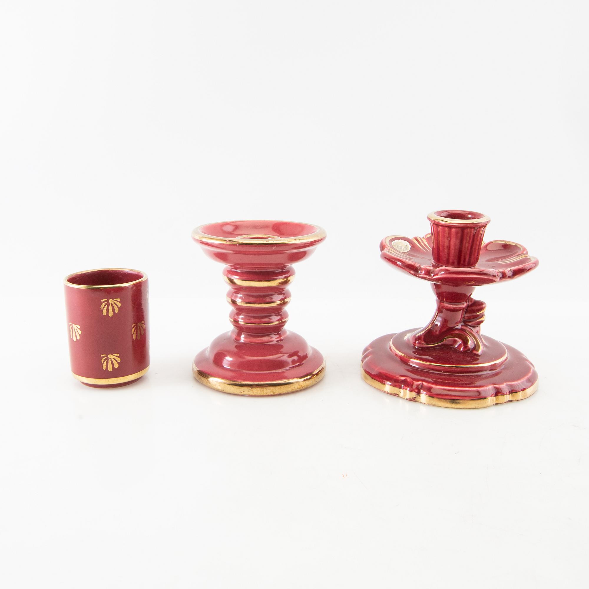 Arthur Percy, 25 pieces, "Rubin", Gefle, mid-20th century.