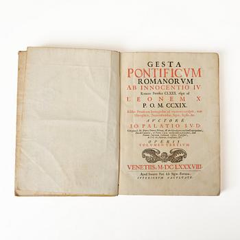 History of the Popes up to and including Innocent XI, born Odescalchi, 1687-90.