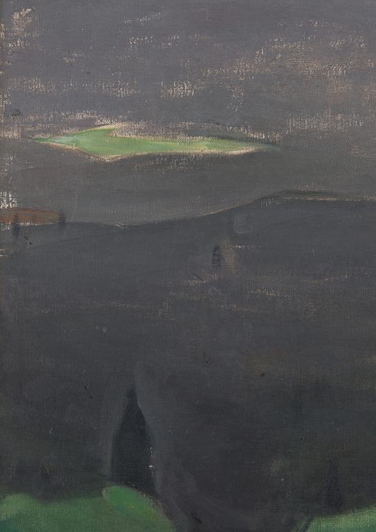 Einar Reuter (H. Ahtela), "Ice melting" (View from Naapurinvaara toward Lake Nuasjärvi).