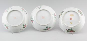 FAT, 3 st (2+1), porslin, Kina, omkring år 1900.