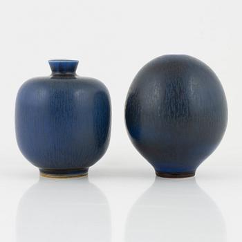 Berndt Friberg, vases, 2 pieces. Gustavsbergs studio.