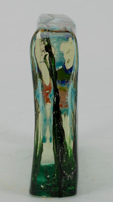 SKULPTUR, glas, "Akvarium" Murano, Italien 1900-tal.