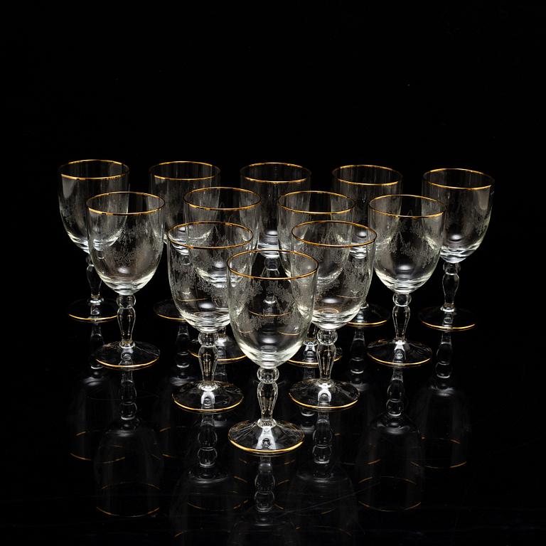 24 glasses, 20th century.