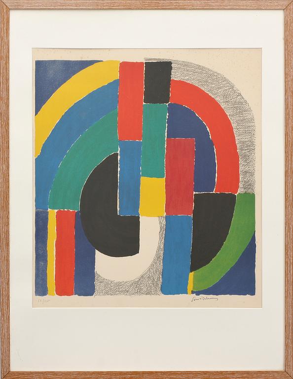 SONIA DELAUNAY, färglitografi, sign och numr 55/125.