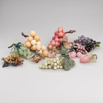 A group of decorative grapes, China, 20th Century.