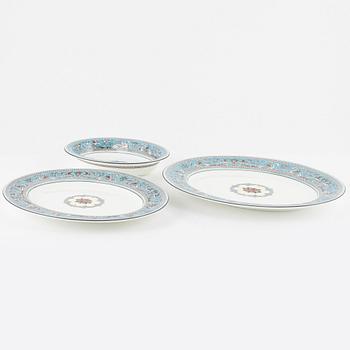 Matservis, 57 delar, benporslin, "Florentine Turquoise", Wedgewood, England, 1900-talets senare hälft.